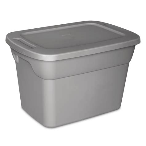 sterilite storage box tote 10 gal steel case of 9|10 gallon rectangular trash can.